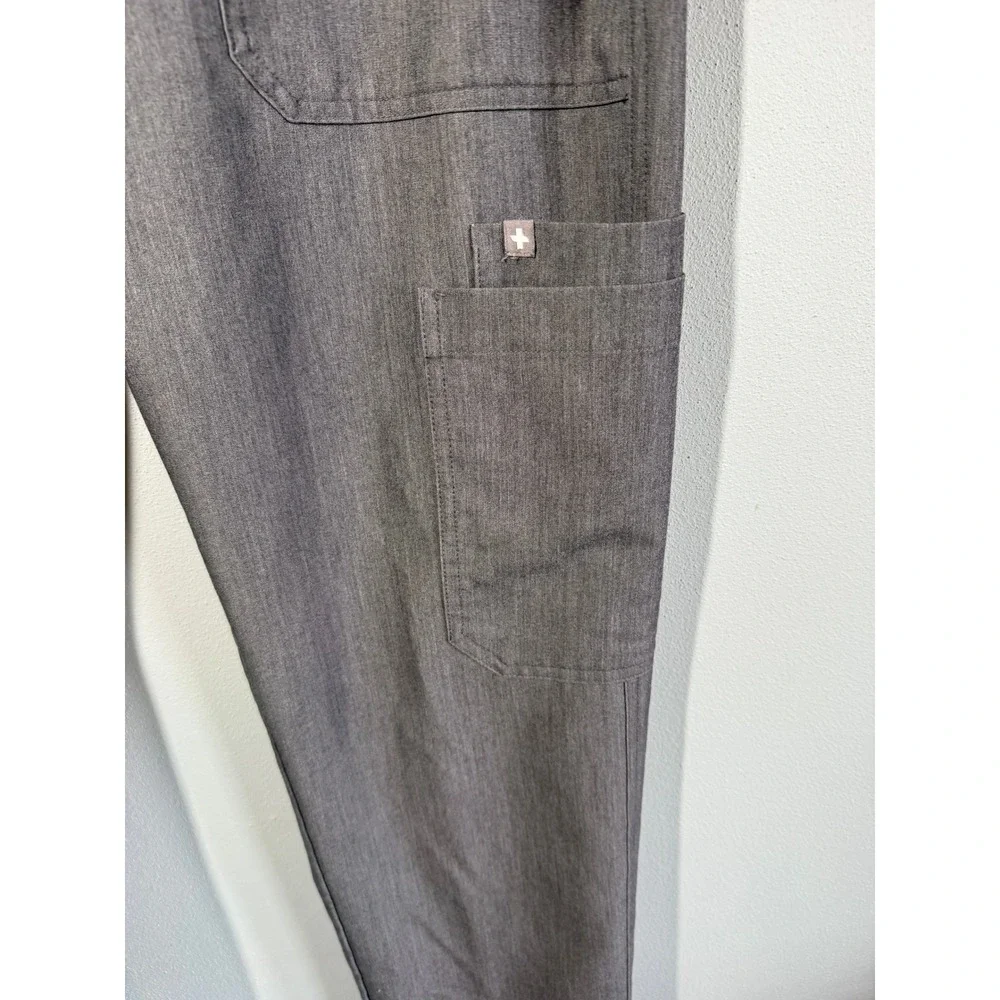 Figs Cairo Cargo Scrub Pants Mens Large Tall Gray Technical Collection TM3001T